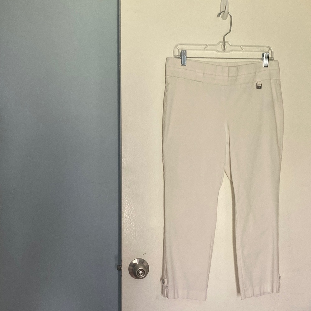 Rafaella White Cropped Ankle Pants